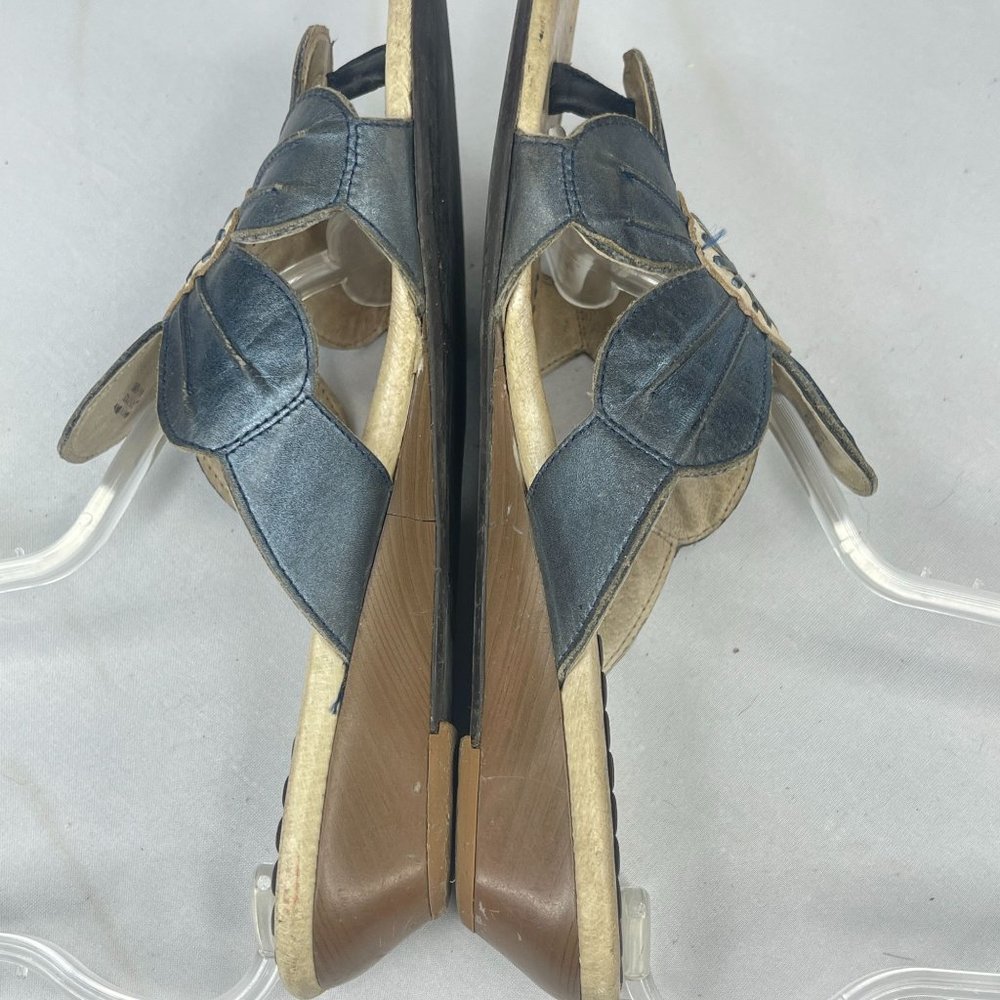 PIKOLINOS Womens 39 (US 8.5-9) Marino Gray Leather Sandals Made in Spain - Picture 6 of 12